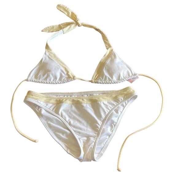 Victoria’s Secret Size S White & Cream 2 Piece Bikini - Picture 1 of 7